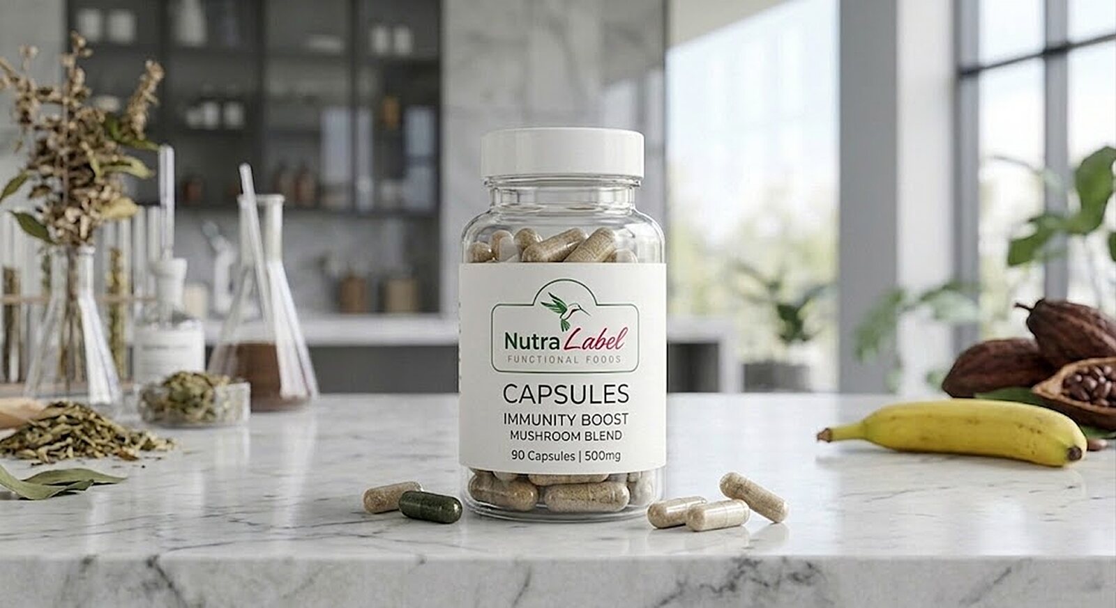Capsules manufactured under your brand by NutraLabel